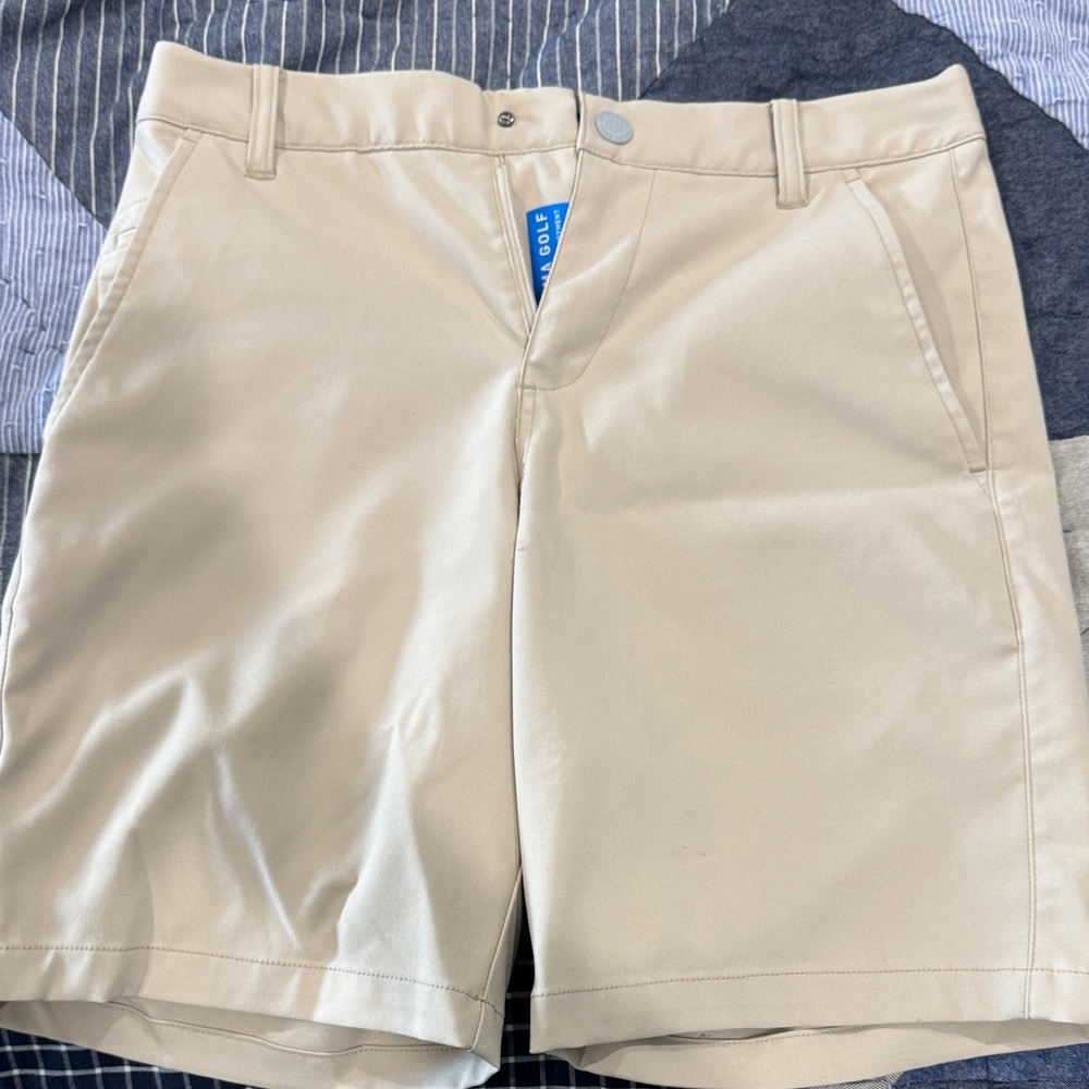 Puma Men's Beige Flat Front Shorts